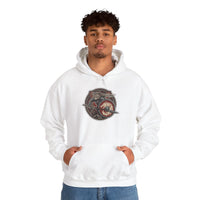 Viking Berserker Cat Shieldmaiden Hoodie - Heavy Blend Fleece Pullover - Unisex White