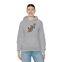 Power Up 8-Bit Pixel Gaming Cats Hoodie - Heavy Blend Fleece Pullover - Unisex White