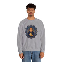 Alchemist Dog Sacred Geometry Spirit Sweatshirt - Heavy Blend Fleece Crewneck - Unisex Ash