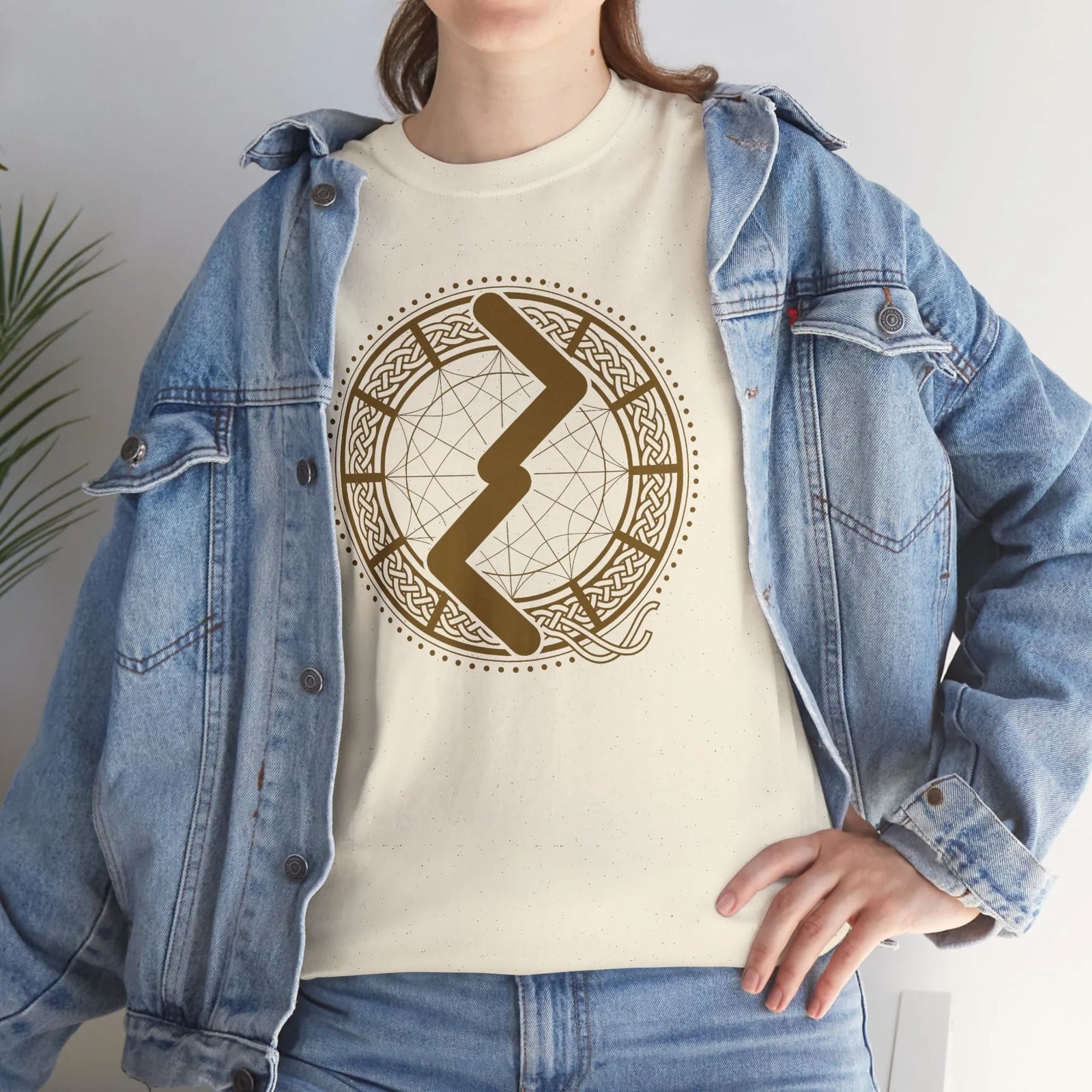 Jera Rune Harvest Cycle Graphic T-Shirt - Heavy Cotton Classic Fit Tee - Unisex White