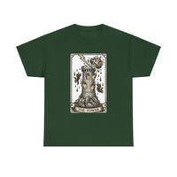 The Tower Tarot Card Graphic T-Shirt - Heavy Cotton Classic Fit Tee - Unisex White