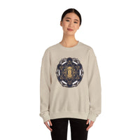 Metatron's Hound Sacred Geometry Sweatshirt - Heavy Blend Cotton-Poly Crewneck - Unisex White