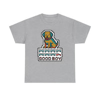 Good Boy 8-Bit Pixel Gaming Dogs T-Shirt - Heavy Cotton Classic Fit Tee - Unisex White
