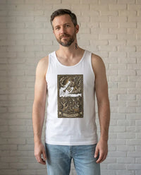 Judgement Tarot Card Graphic Tank Top - Lightweight Airlume Cotton Jersey - Unisex Athletic Heather