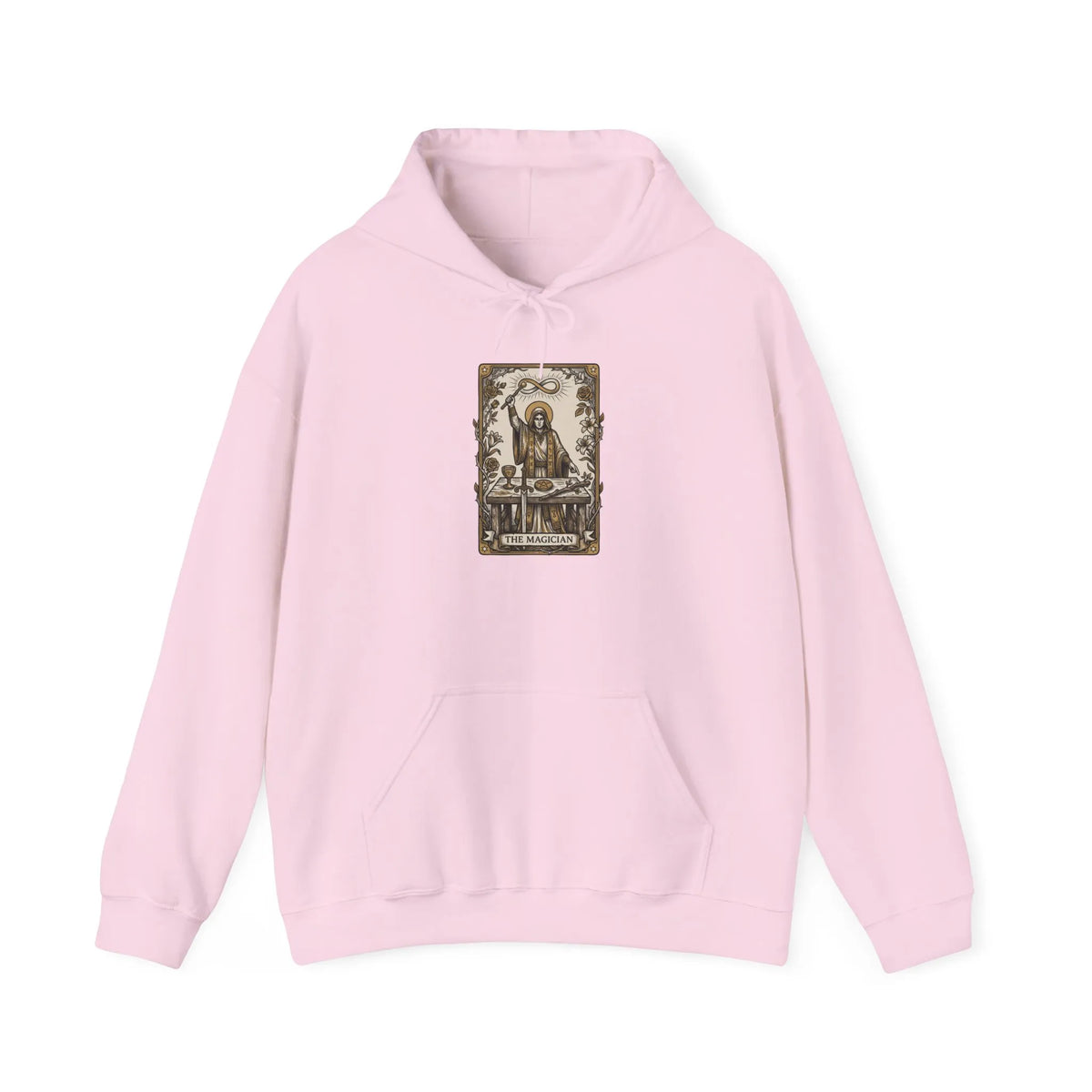 The Magician Tarot Card Hoodie - Cozy Fleece Pullover - Unisex White