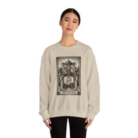 The Emperor Tarot Card Sweatshirt - Soft Durable Fleece Crewneck - Unisex White