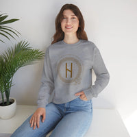 Hagalaz Rune Crushing Change Sweatshirt - Heavy Blend Cotton Poly Crewneck - Unisex White