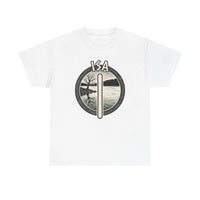 Isa Rune Ice Landscape T-Shirt - Heavy Cotton Classic Fit Crewneck - Unisex White