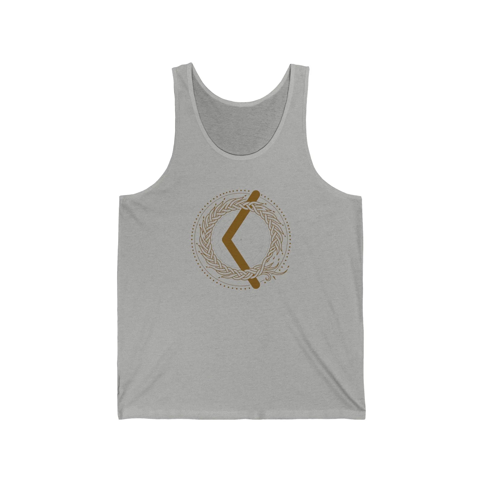 Kenaz Creative Fire Rune Tank Top - Soft Ringspun Cotton Retail Fit - Unisex White