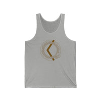 Kenaz Creative Fire Rune Tank Top - Soft Ringspun Cotton Retail Fit - Unisex White