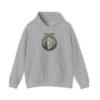 Berkana Earth Mother Rune Hoodie - Classic Fit Fleece Pullover - Unisex White