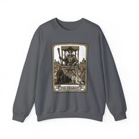 The Chariot Tarot Card Sweatshirt - Heavy Blend Cotton-Poly Crewneck - Unisex White