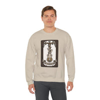 The Hanged Man Tarot Card Sweatshirt - Soft Fleece Classic Fit Crewneck - Unisex Off White