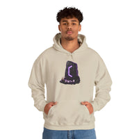 Perthro Rune Mystery Graphic Hoodie - Heavyweight Fleece Pullover - Unisex White