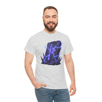 Thurisaz Rune Lightning Graphic T-Shirt - Heavy Cotton Classic Fit Tee - Unisex White