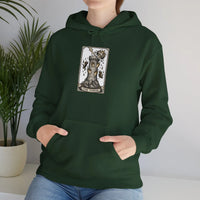 The Tower Tarot Card Hoodie - Heavy Blend Fleece Pullover - Unisex White