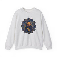 Alchemist Dog Sacred Geometry Spirit Sweatshirt - Heavy Blend Fleece Crewneck - Unisex Ash