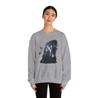 Mannaz Rune Stone Graphic Sweatshirt - Heavy Blend Crewneck Pullover - Unisex Off White