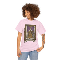Justice Tarot Card Graphic T-Shirt - Heavy Cotton Classic Fit Tee - Unisex White