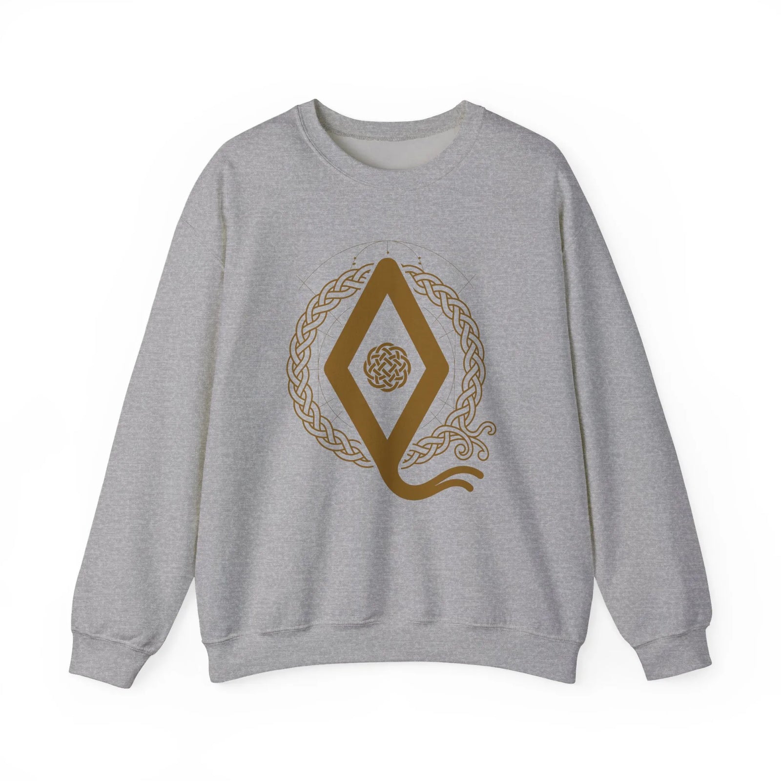 Ingwaz Rune Seed Potential Sweatshirt - Classic Fit Cotton-Poly Crewneck - Unisex White