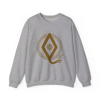 Ingwaz Rune Seed Potential Sweatshirt - Classic Fit Cotton-Poly Crewneck - Unisex White
