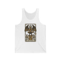 The Devil Tarot Card Tank Top - Lightweight Ring-Spun Cotton Tank - Unisex White