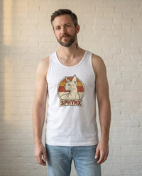 Sphynx Retro 70s Sunset Tank Top - Soft Airlume Cotton Retail Fit - Unisex Athletic Heather