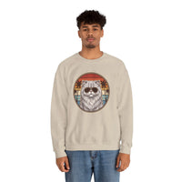 Persian Cool Cat 70s Sunset Aviators Sweatshirt - Heavy Blend Cotton-Poly Crewneck - Unisex White