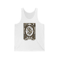 The World Tarot Card Graphic Tank Top - Lightweight Ringspun Cotton Jersey - Unisex Athletic Heather