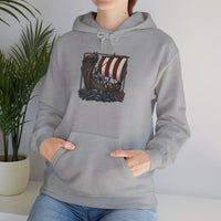 Longship Prow Viking Dog Hoodie - Cozy Cotton Poly Fleece - Unisex White