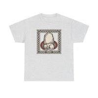 Freyja's Sacred Cat Runestone T-Shirt - Heavy Cotton Classic Fit Tee - Unisex White
