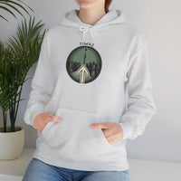 Tiwaz Rune Justice Symbol Hoodie - Heavy Blend Cotton-Poly Fleece Pullover - Unisex Off White