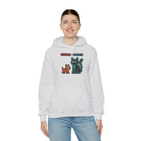 Boss Fight 8-Bit Pixel Gaming Dogs Hoodie - Medium Weight Cotton Blend Pullover - Unisex White