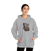 Uruz Runic Symbol Hoodie - Heavy Blend Fleece Pullover - Unisex Off White