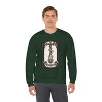 The Hanged Man Tarot Card Sweatshirt - Soft Fleece Classic Fit Crewneck - Unisex Off White