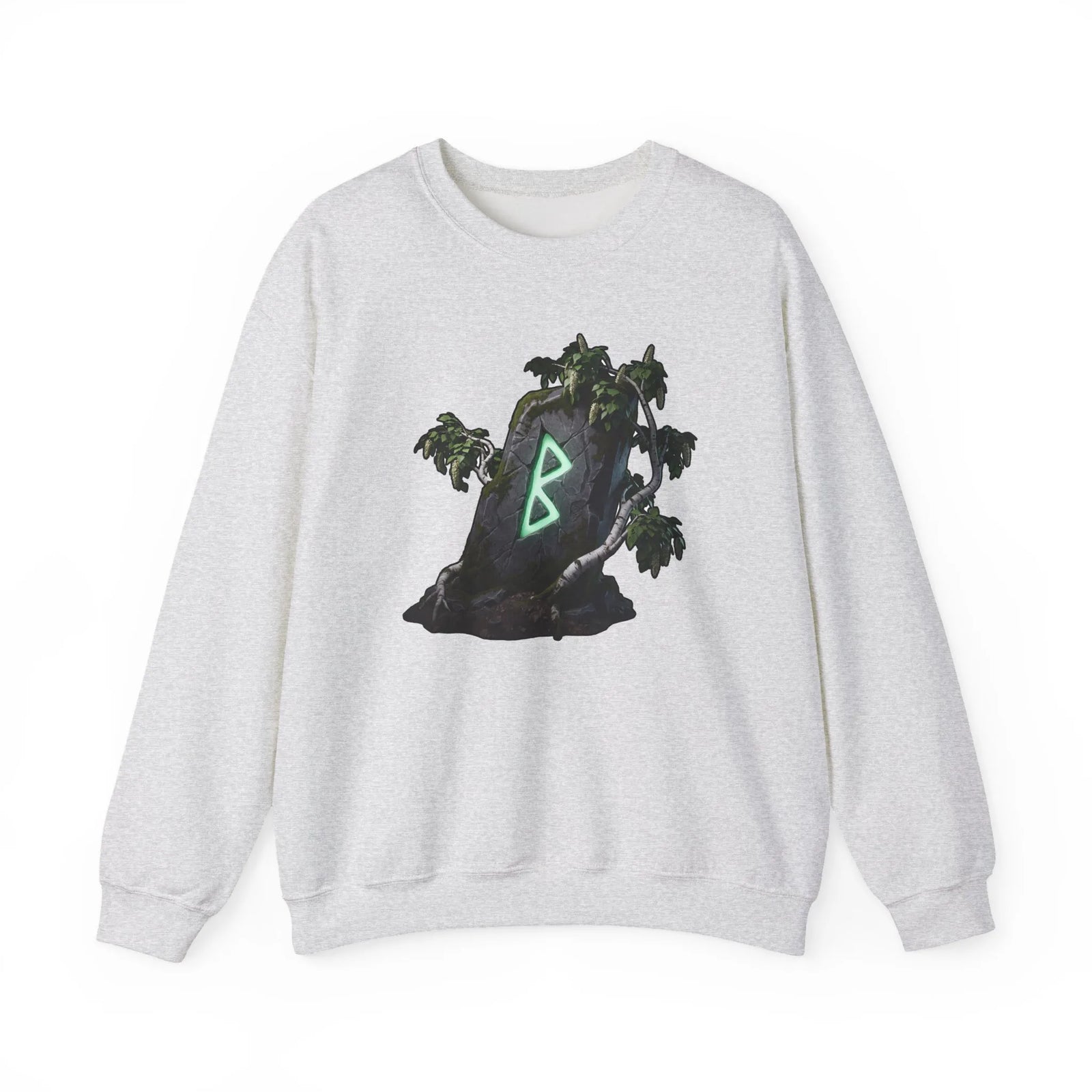 Berkana Rune Birch Tree Sweatshirt - Heavy Blend Crewneck - Unisex White