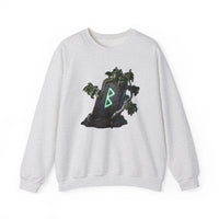 Berkana Rune Birch Tree Sweatshirt - Heavy Blend Crewneck - Unisex White