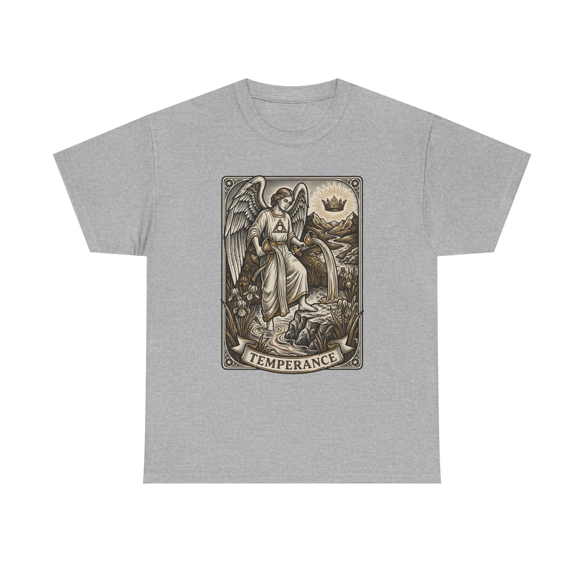 Temperance Angel Tarot Card T-Shirt - Heavy Cotton Classic Fit Tee - Unisex White