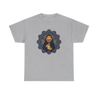 Alchemist Dog Sacred Geometry T-Shirt - Heavy Cotton Classic Fit Tee - Unisex White