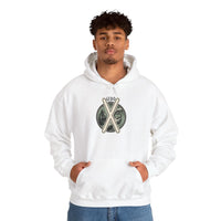 Gebo Rune Gift Exchange Hoodie - Heavy Blend Fleece Pullover - Unisex White