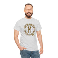Ehwaz Rune Divine Twins T-Shirt - Heavyweight Cotton Classic Fit - Unisex White