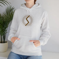 Sowulo Sun Rune Guidance Hoodie - Heavy Blend Cotton Blend Pullover - Unisex White