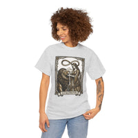 Tarot Strength Card Graphic T-Shirt - Heavy Cotton Classic Fit Crewneck - Unisex White