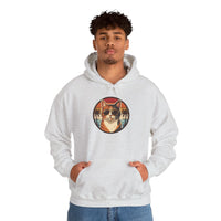 Calico Cat Aviator Sunglasses Hoodie - Heavy Blend Fleece Pullover - Unisex White