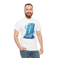 Glowing Isa Ice Rune T-Shirt - Heavy Cotton Classic Fit Tee - Unisex White