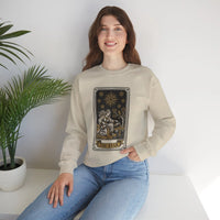 The Star Tarot Card Sweatshirt - 50/50 Cotton Polyester Crewneck - Unisex White