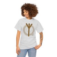 Elhaz Rune Protection Graphic T-Shirt - Heavyweight Cotton Classic Tee - Unisex White