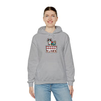 8-Bit Pixel Gaming Cats Hoodie - Heavy Blend Cotton Blend Fleece Pullover - Unisex White