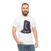 Perthro Rune Mystery Graphic T-Shirt - Heavy Cotton Classic Fit Crewneck Tee - Unisex White