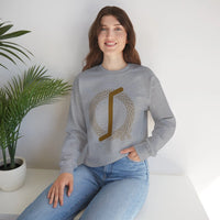 Eihwaz Yew Rune Symbol Sweatshirt - Heavy Blend Fleece Crewneck - Unisex Ash